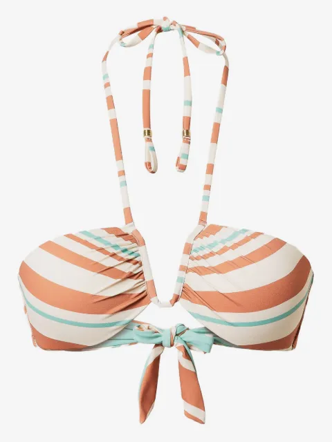 TWINSET striped bikini top
