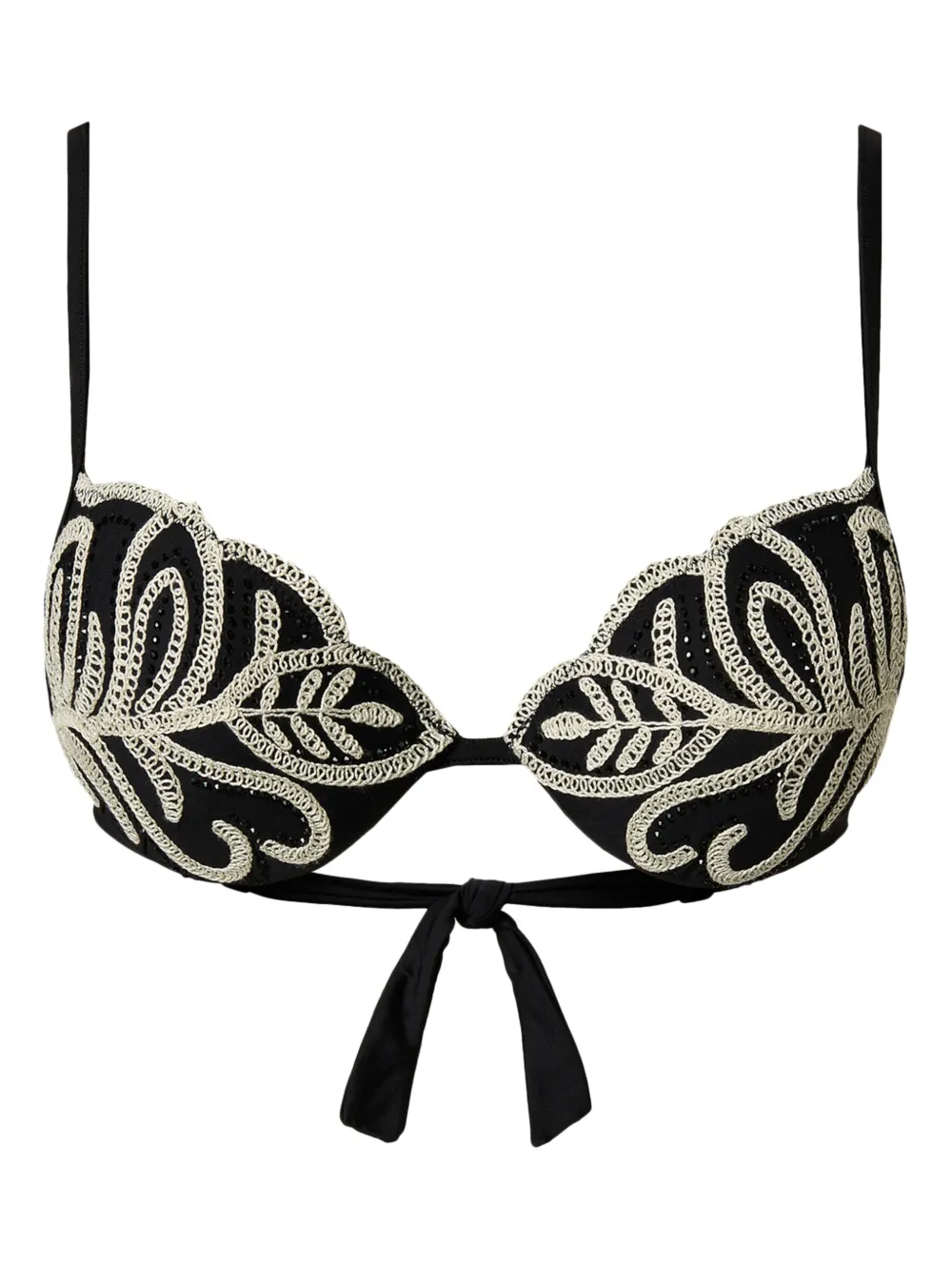 embroidered bikini top