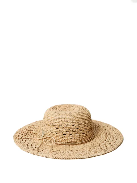 TWINSET crochet raffia hat