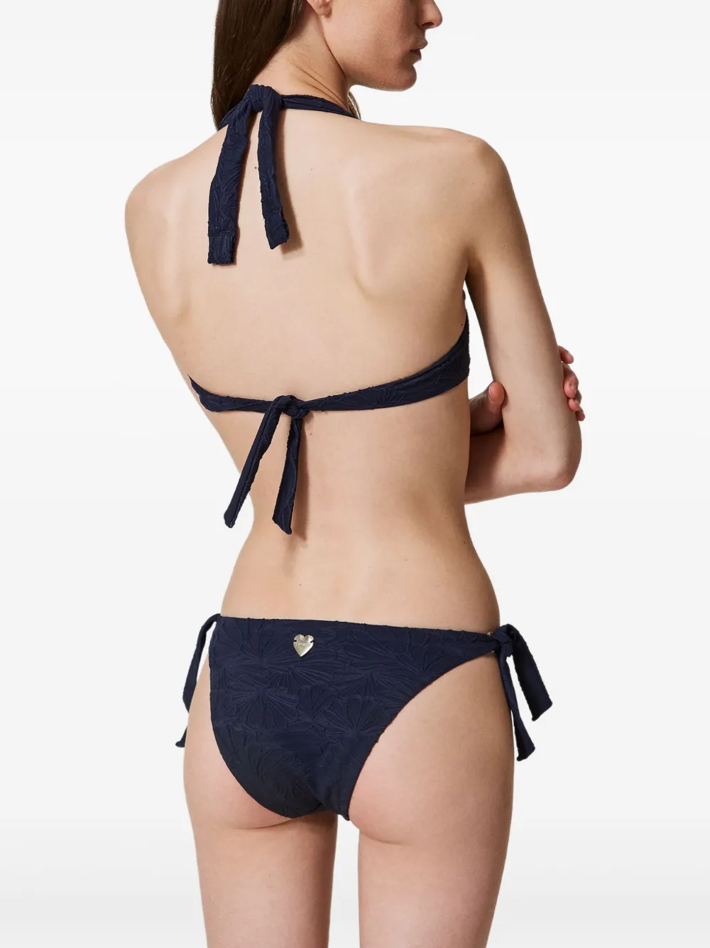 TWINSET Bikinitop met bloemen jacquard Blauw