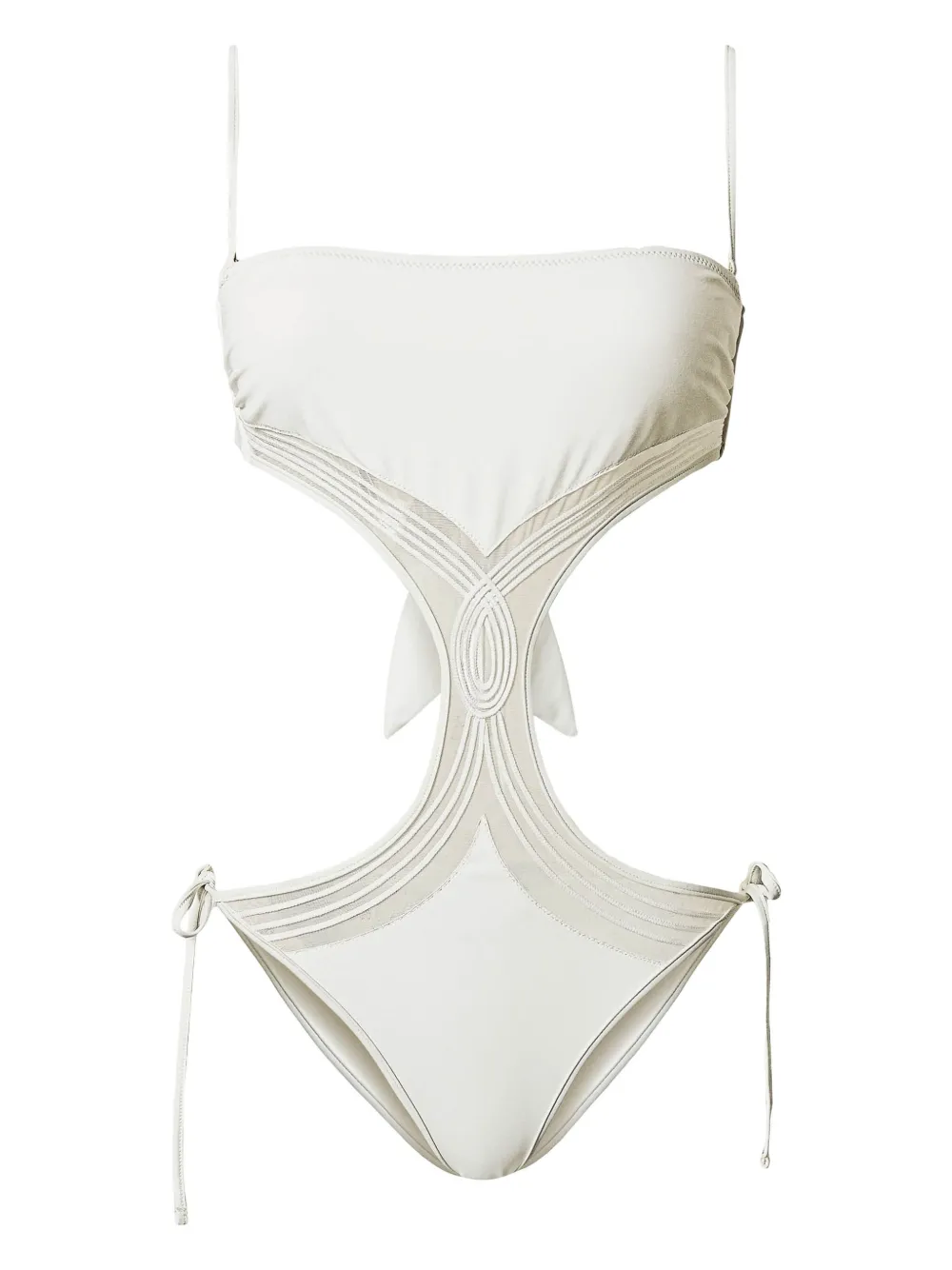 TWINSET Costume intero con inserti - Bianco