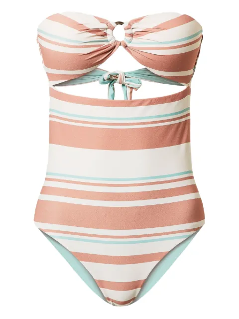 TWINSET striped bandeau swimsuit