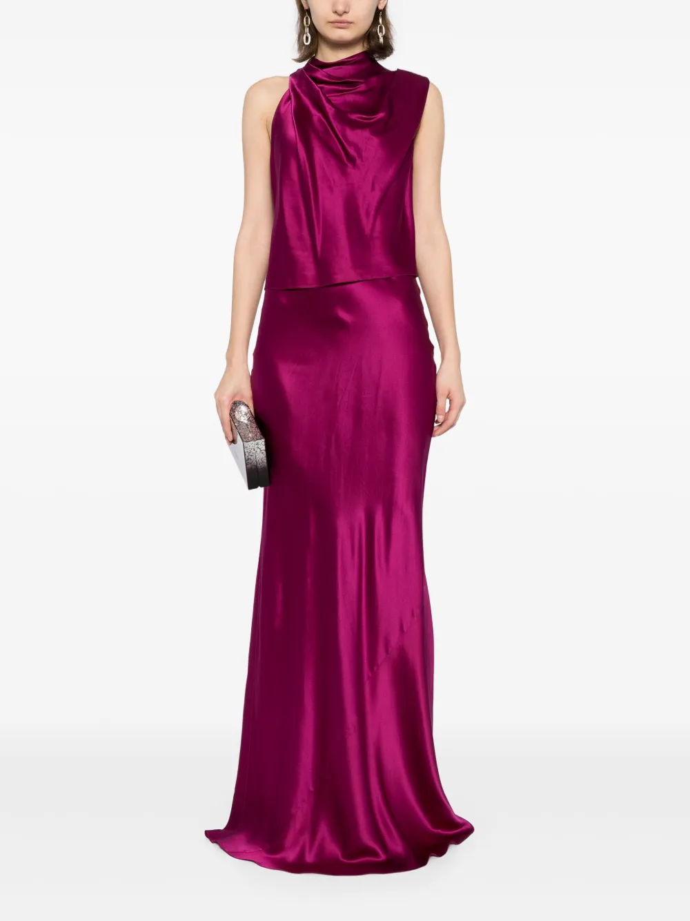 Michelle Mason Maxi rok - Paars