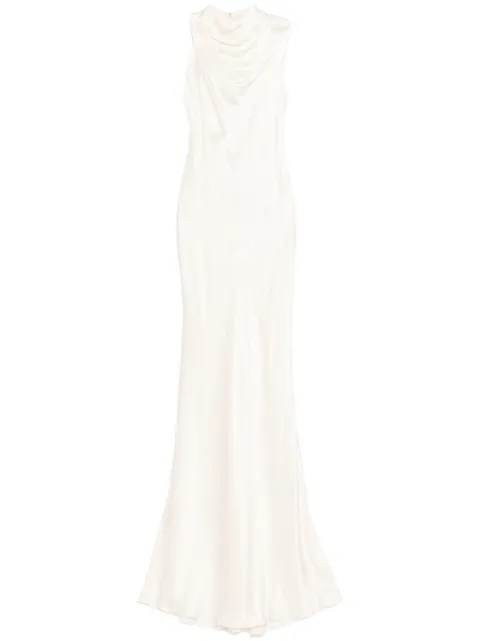 Michelle Mason ruffle bias gown 