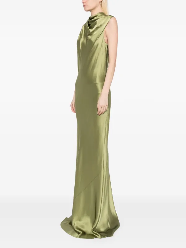 Michelle Mason Sleeveless Silk Dress | Green | FARFETCH