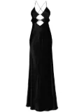 Michelle Mason Cutout Detail gown - Black