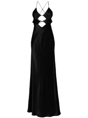white christmas dresses Black Sleeveless Faux Leather Cut Out Midi Dress – Rebel by Lily B main image 1