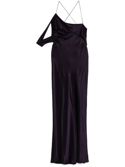 Michelle Mason asymmetric design silk gown
