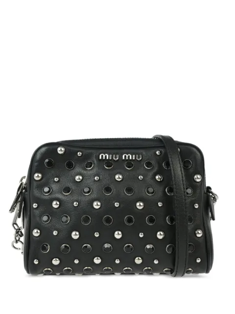 Miu Miu Pre-Owned 2010 rhinestone-embellished shoulder bag