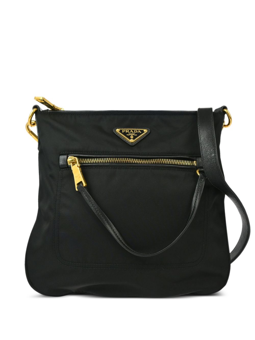 2010s triangle-logo shoulder bag