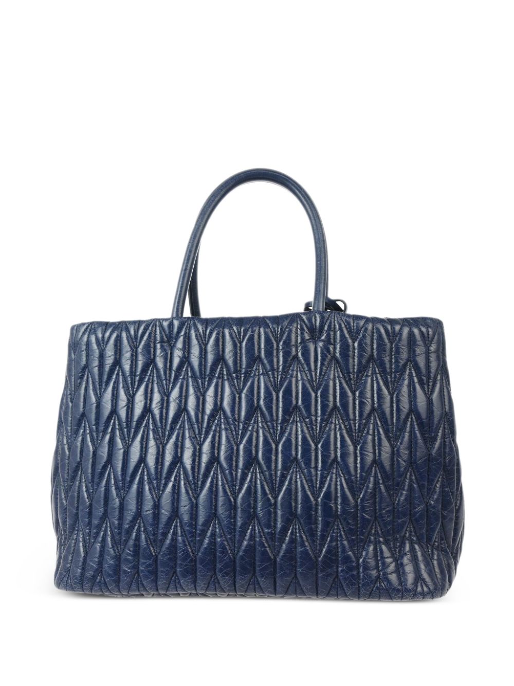 Miu Miu Pre-Owned 2010 matelassé shopper - Blauw