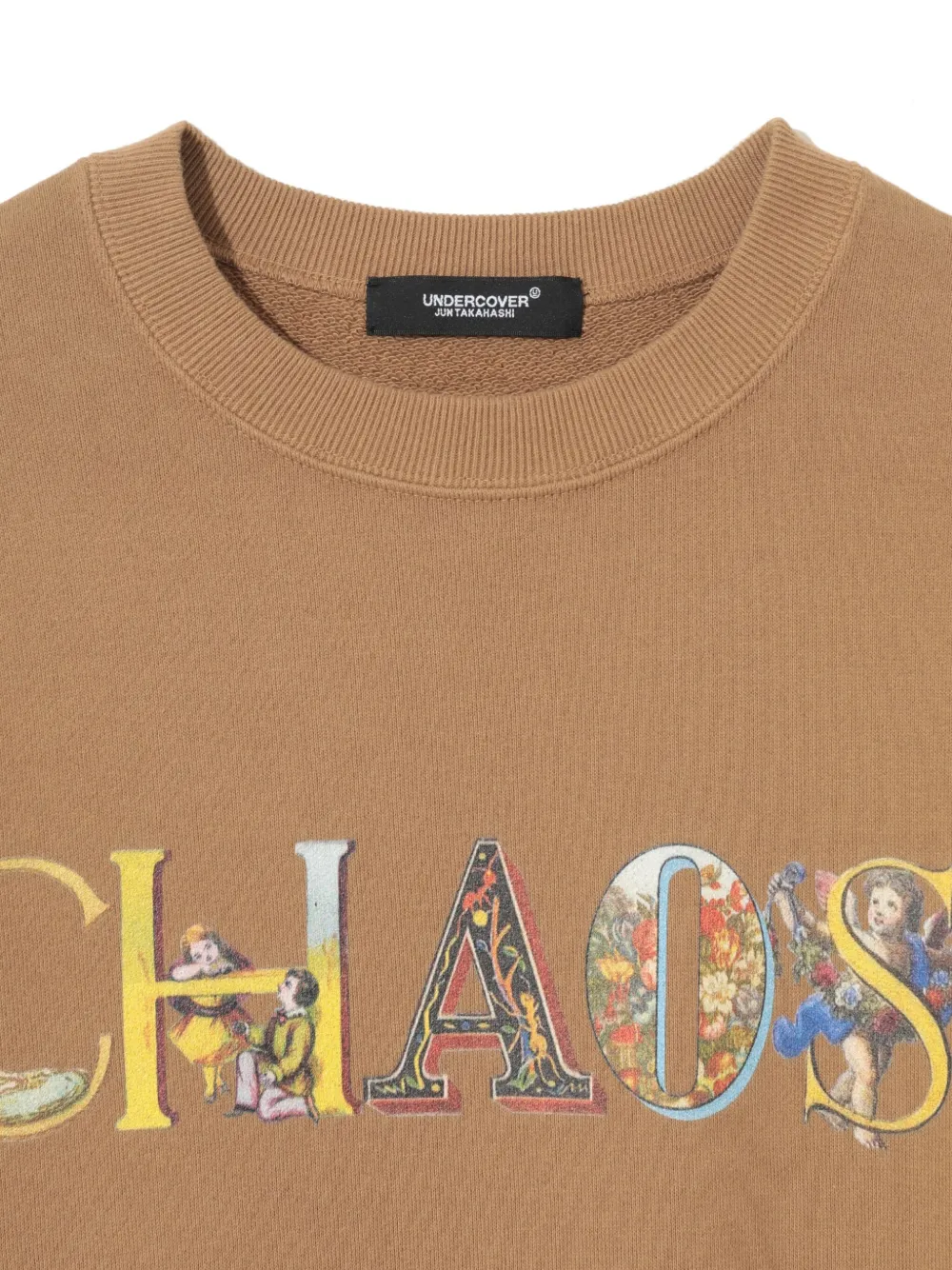 Undercover Sweater met print Bruin