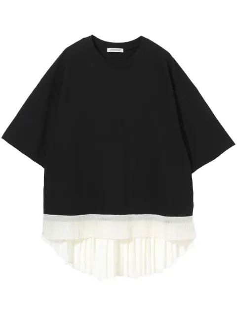 Undercover playera plisada en el dobladillo