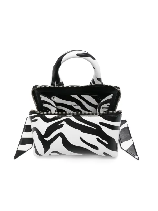 Zebra print tote bag outlet