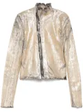 Rick Owens cracked-effect jacket - Gold