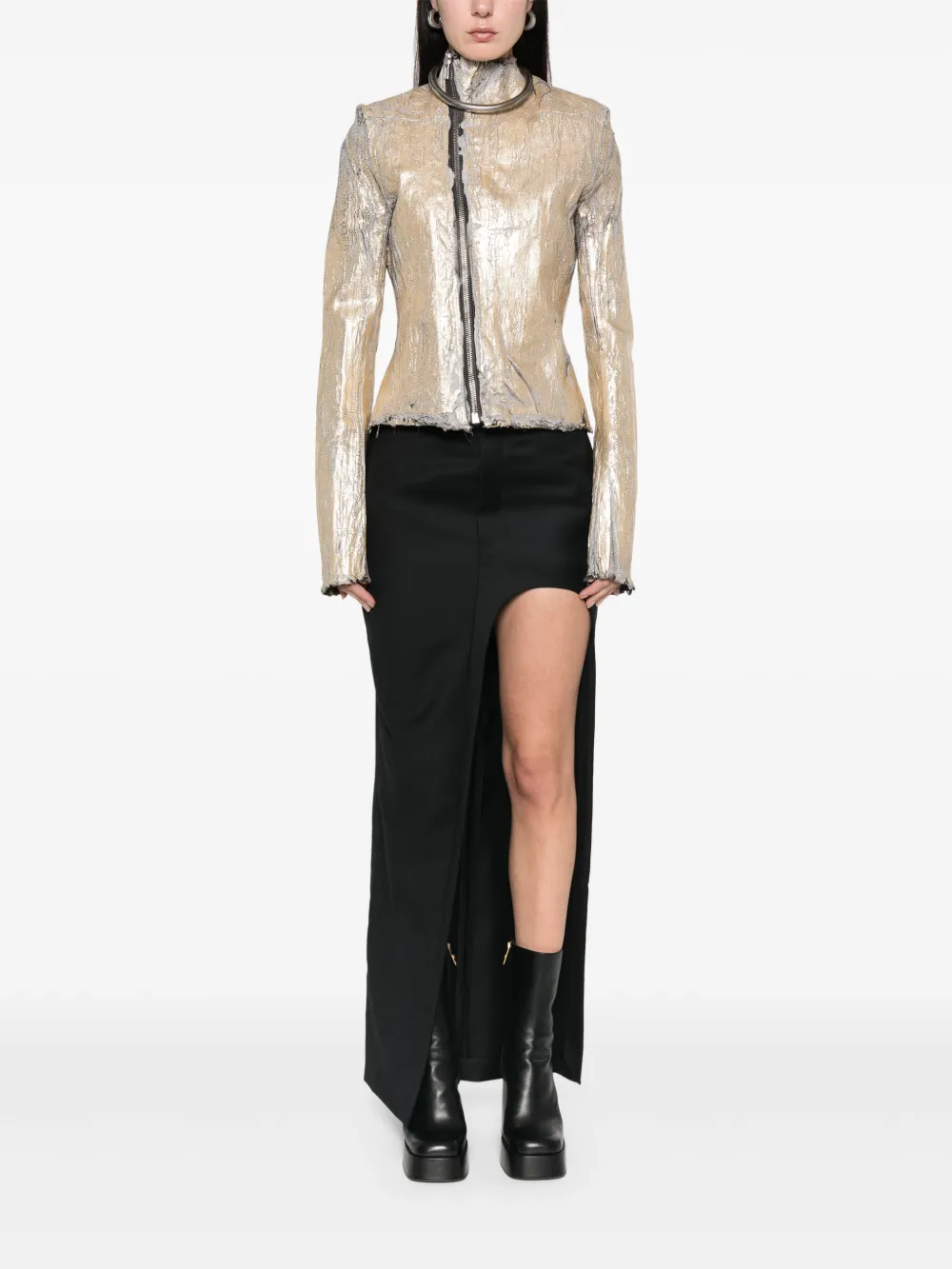 Rick Owens cracked-effect jacket | Fitted Jackets | Image 2