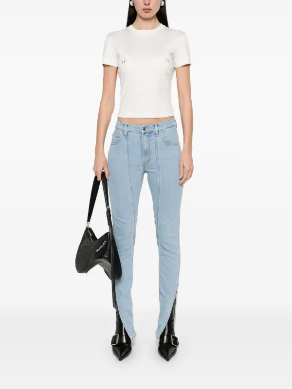 Mugler Piercing T-shirt | White | FARFETCH