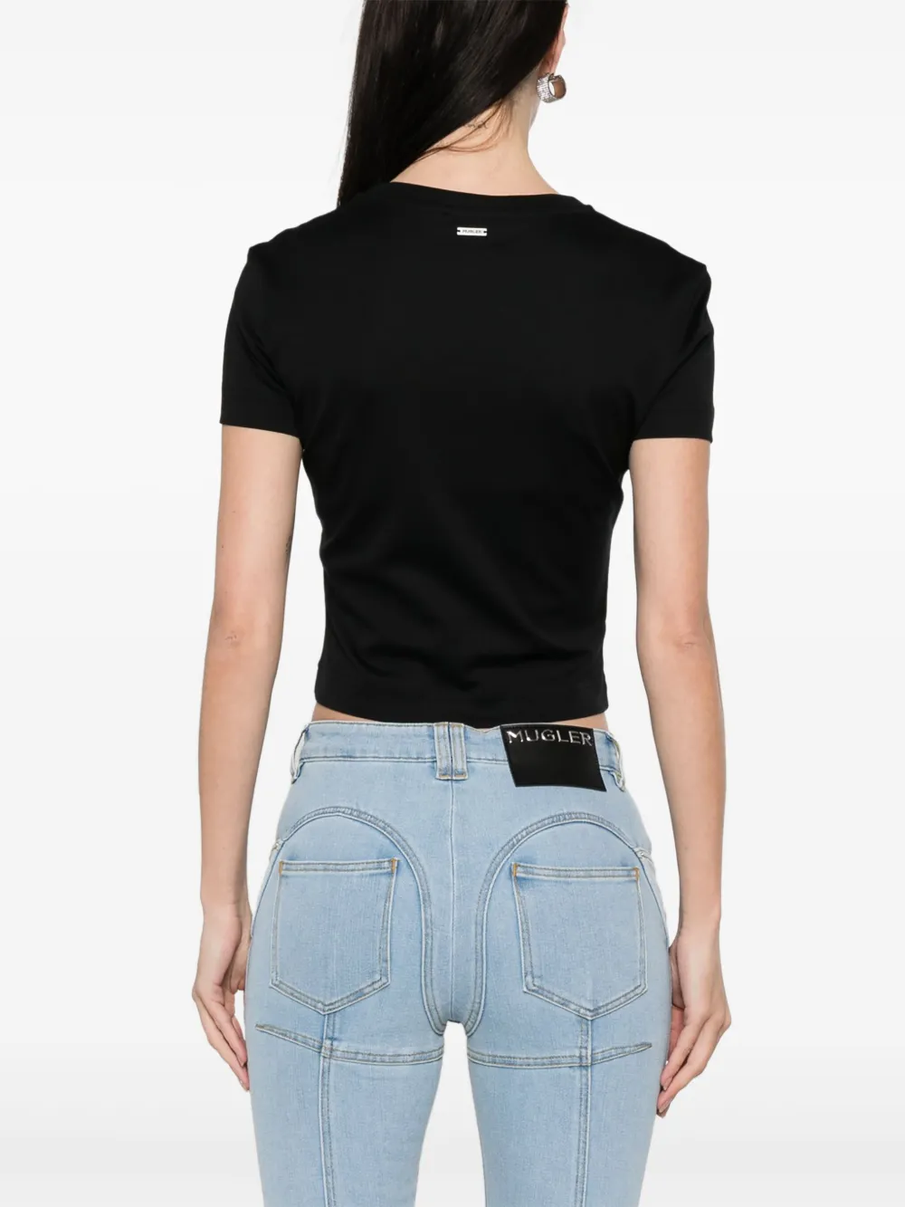 Mugler Piercing T-shirt Zwart