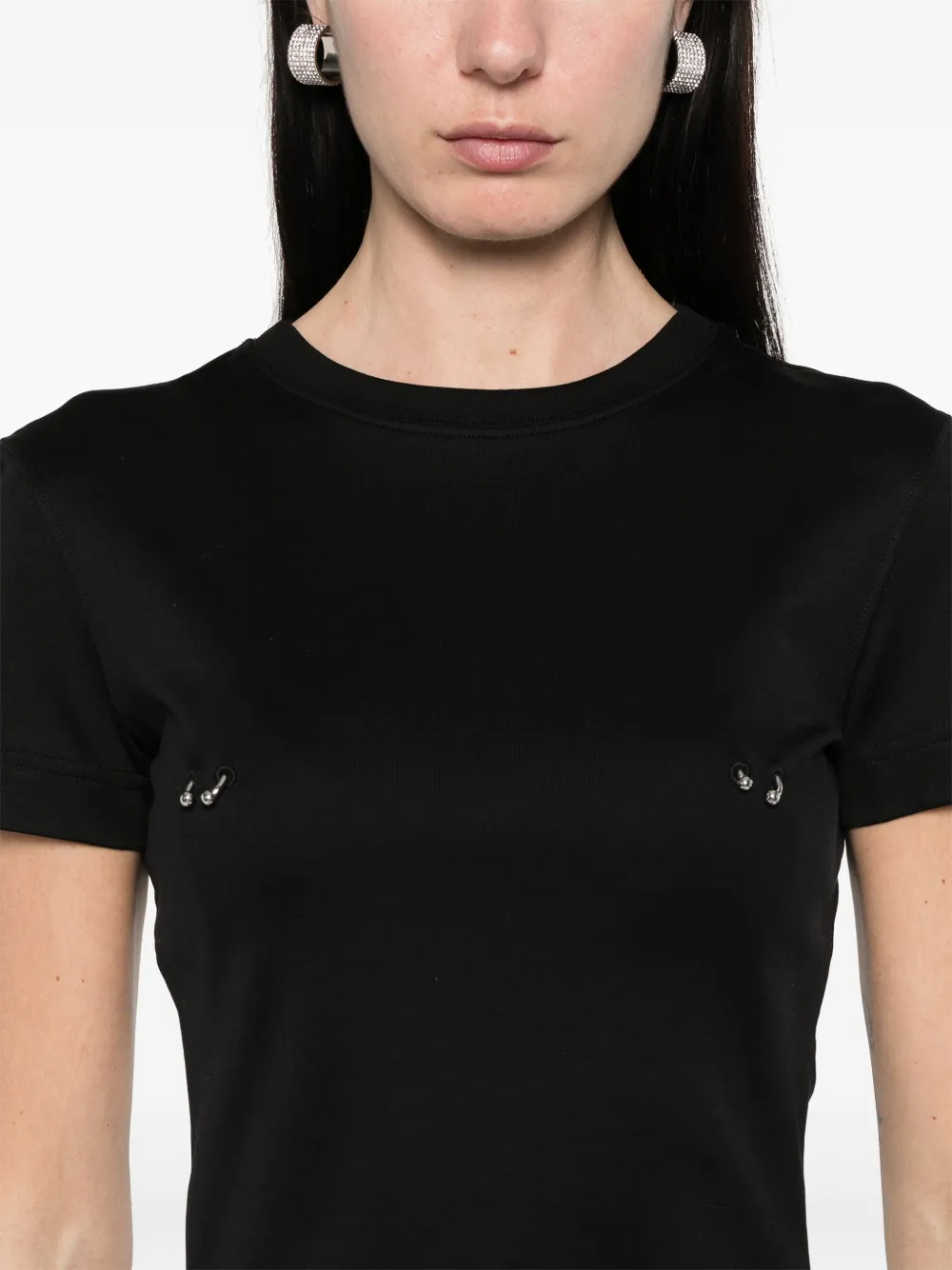 Mugler Piercing T-shirt Zwart