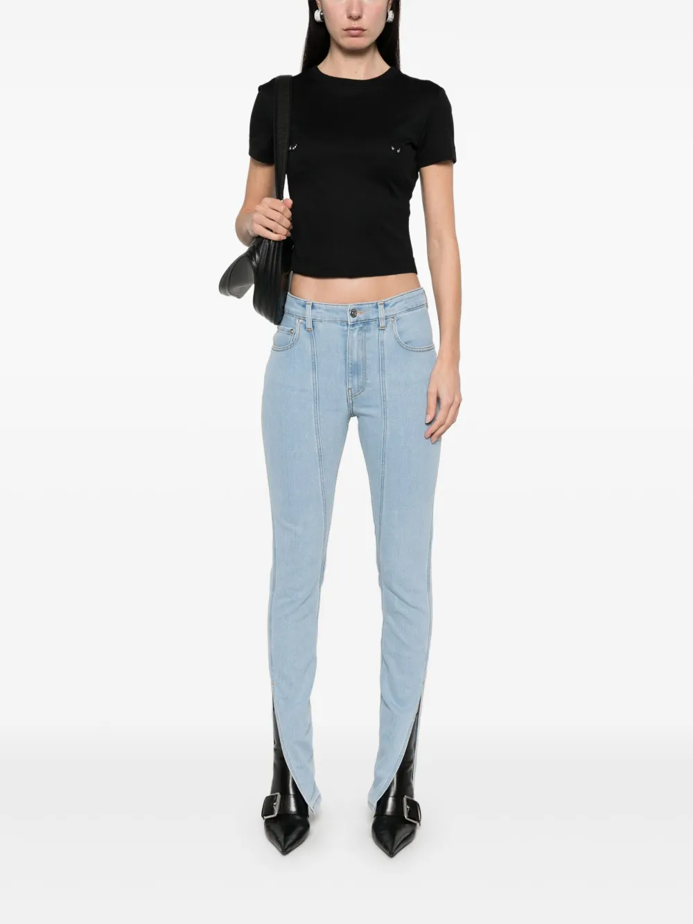 Mugler Piercing T-shirt - Zwart