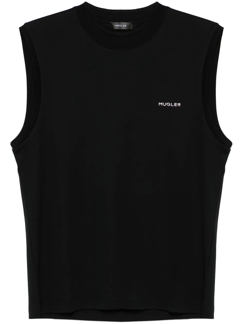 Mugler logo-lettering vest | Black | Image 1