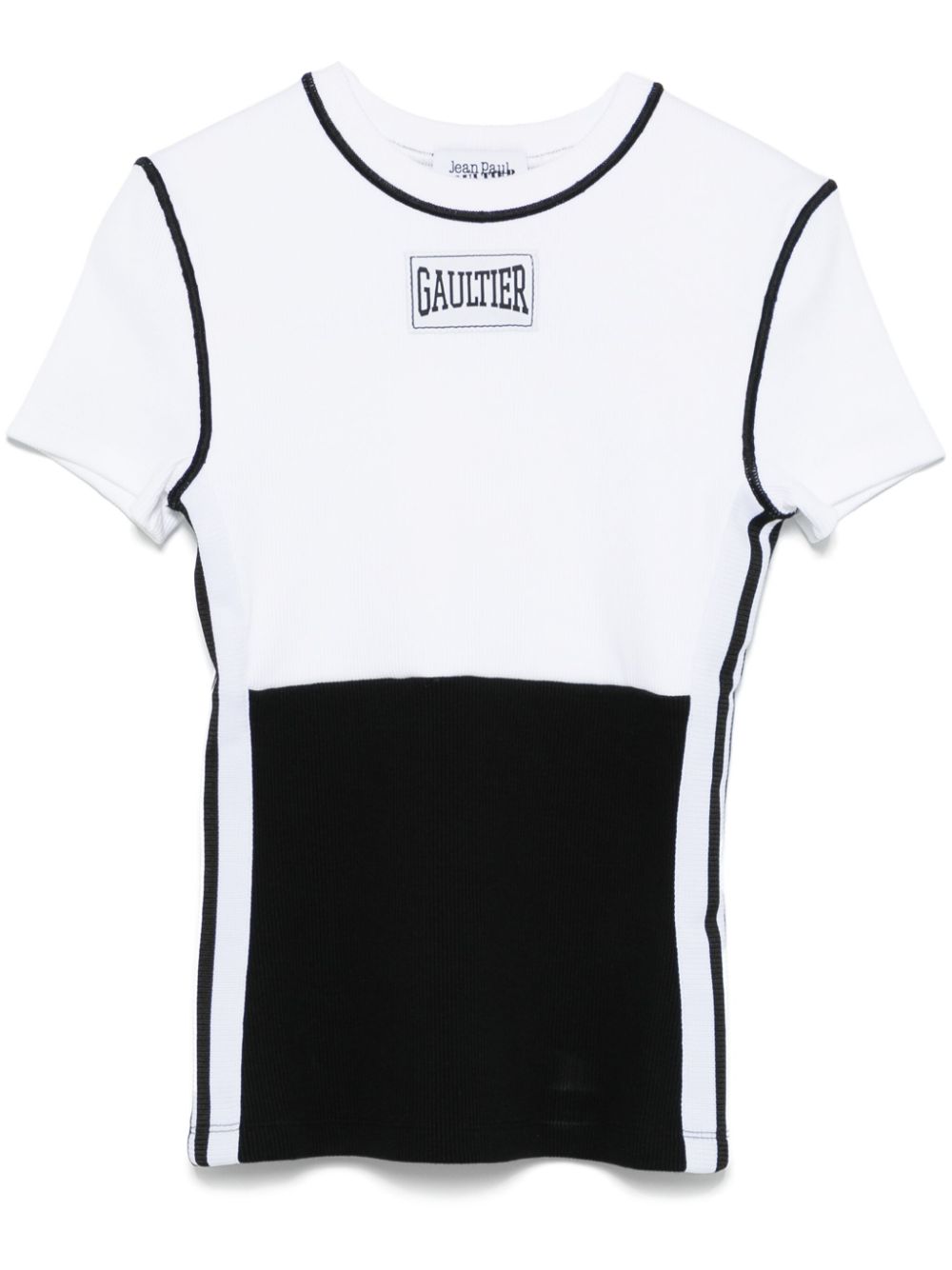 Jean Paul Gaultier logo-patch T-shirt – Black