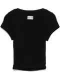 Jean Paul Gaultier logo-patch T-shirt - Black
