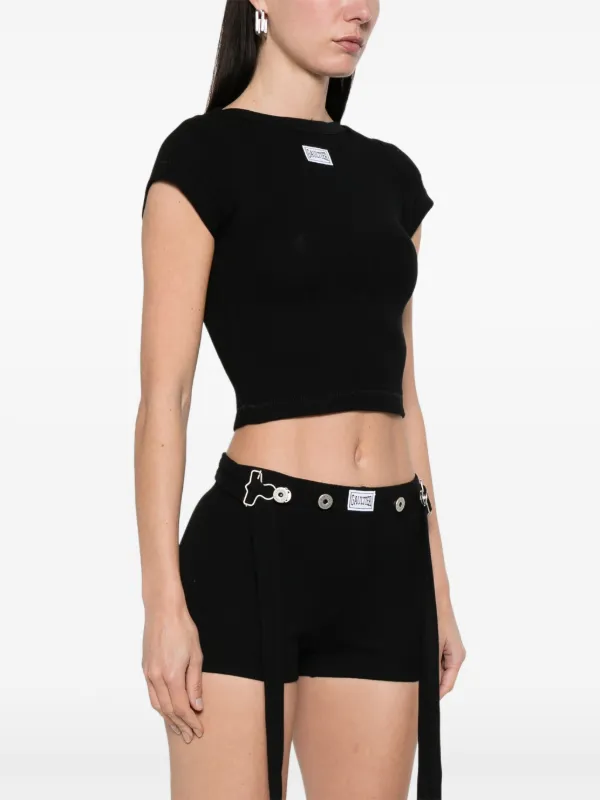 Jean Paul Gaultier logo-patch T-shirt | Black | FARFETCH