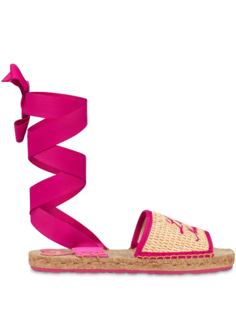 Love Moschino logo-embroidered espadrilles