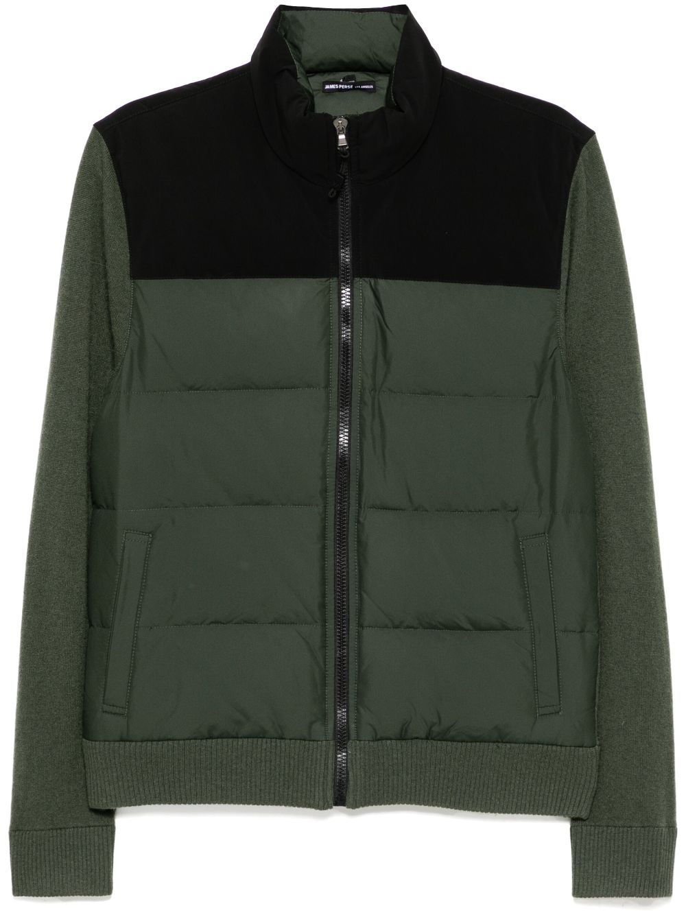 James Perse panelled-design full-zip Jacket - Green