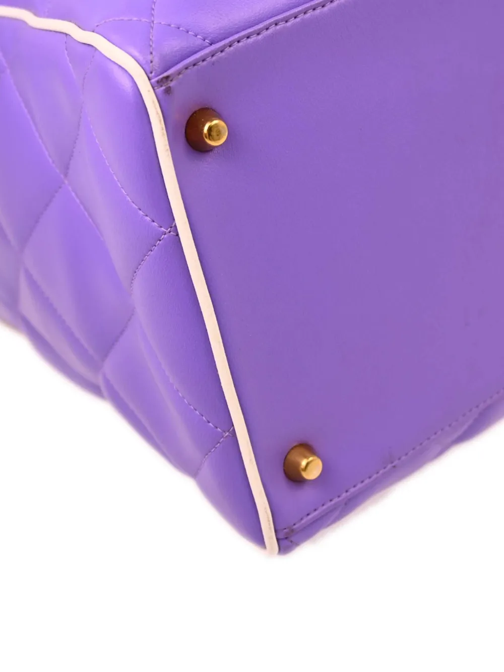Pre-owned Chanel 1995 Bowling Bag In Purple
