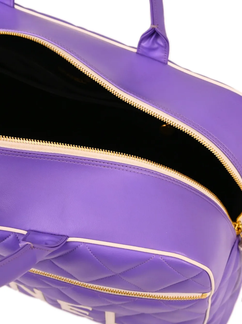 Pre-owned Chanel 1995 Bowling Bag In Purple