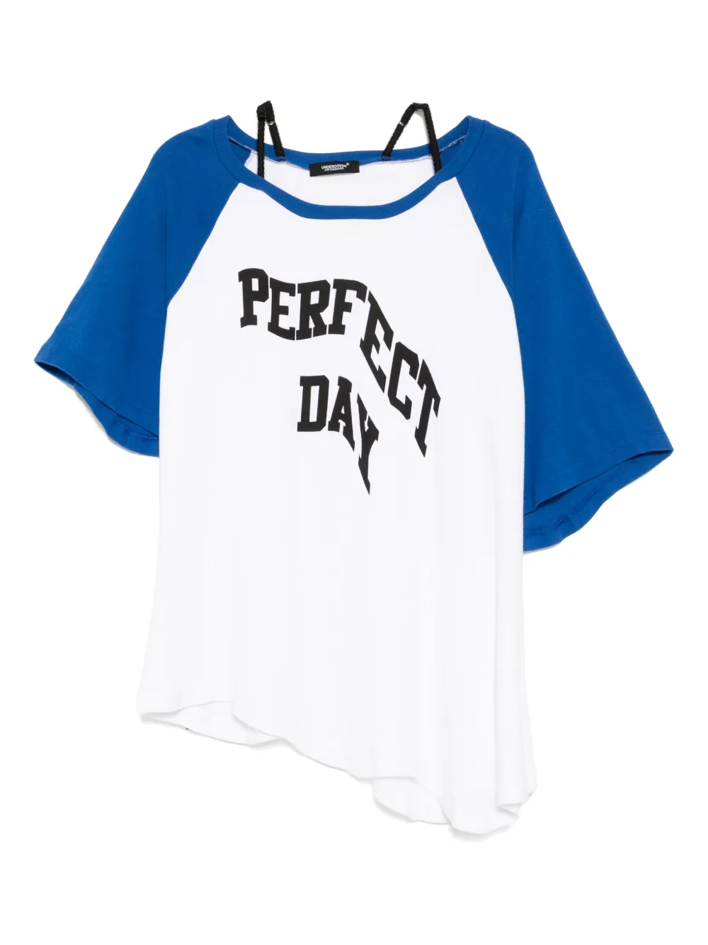asymmetric short-sleeved T-shirt