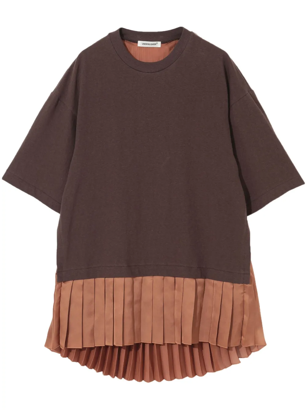 pleated-panel T-shirt