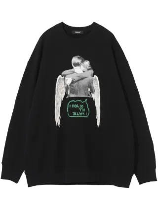 【関税込み】UNDERCOVER ブラック プリント スウェットシャツ Undercover プリント スウェットシャツ | ブラック | FARFETCH JP
