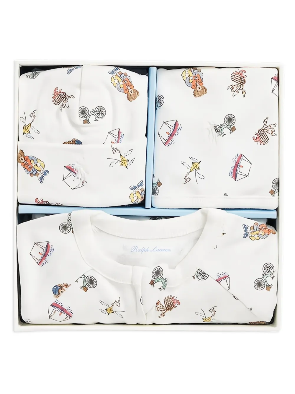 POLO RALPH LAUREN KIDS Cadeauset met teddyprint Wit