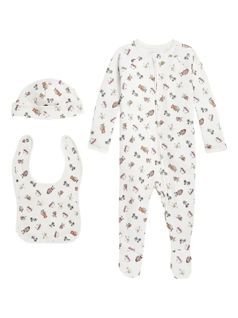 POLO RALPH LAUREN KIDS teddy-boat print gift set
