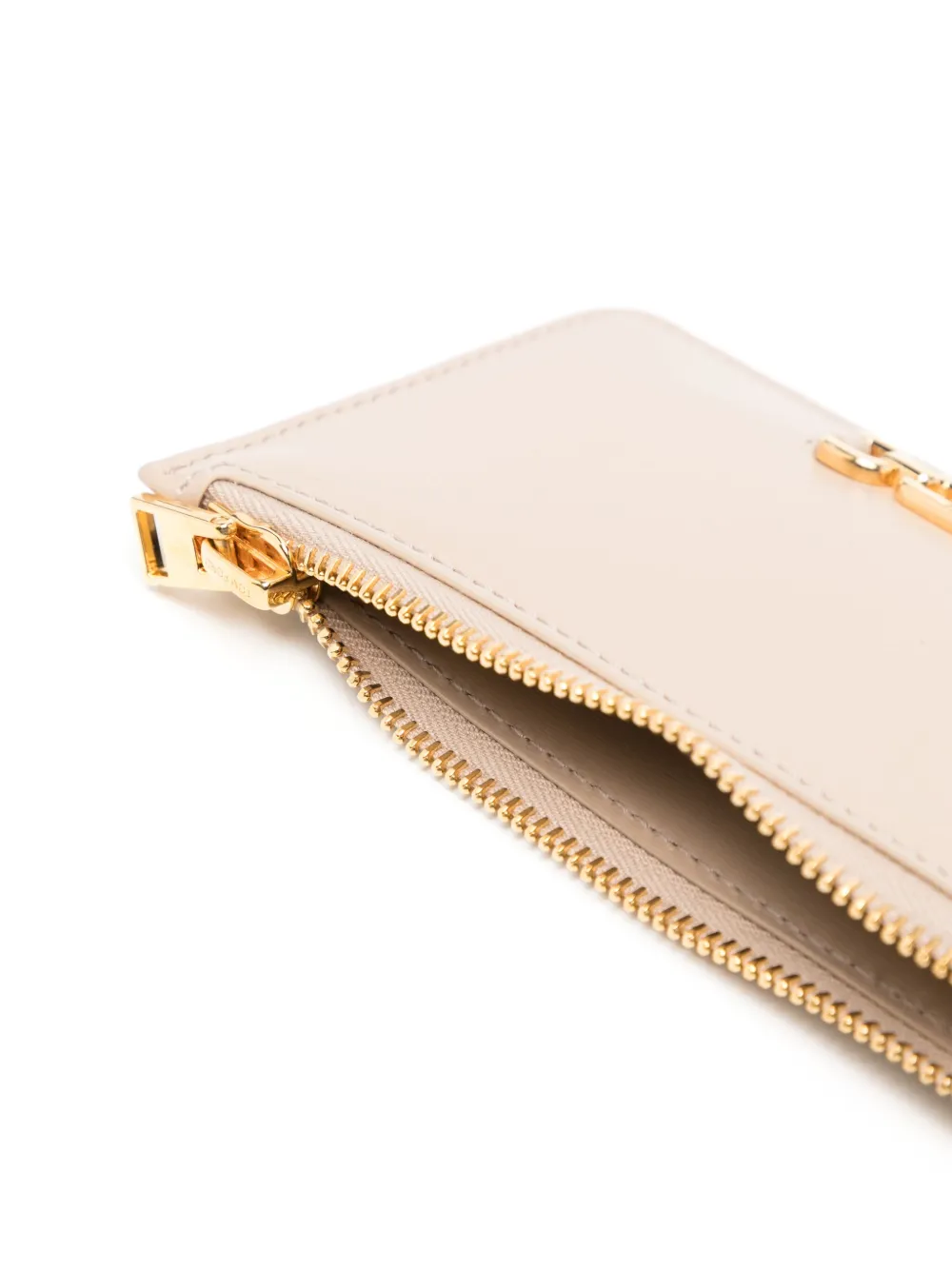 TOM FORD Leren pasjeshouder Beige