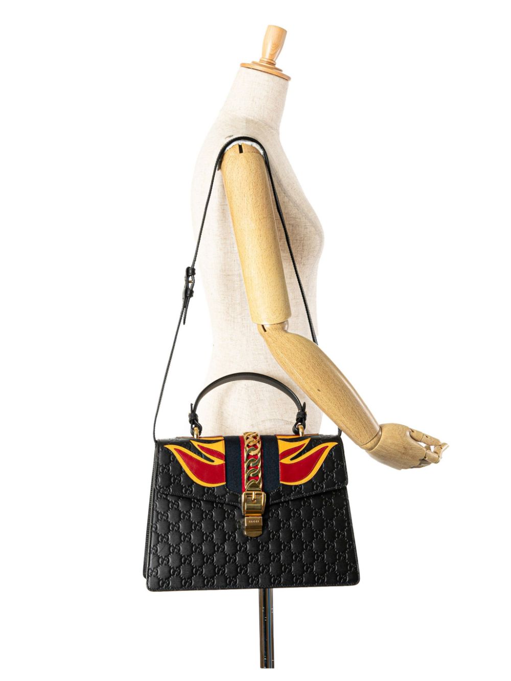 Gucci Pre-Owned 2000-2015 medium Guccissima Sylvie boekentas met handgreep - Zwart