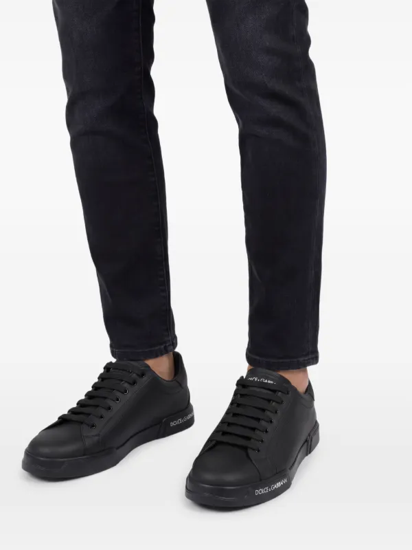♦︎♦︎専用♦︎♦︎ Dolce & Gabbana Portofino Sneakers | Black | FARFETCH IN