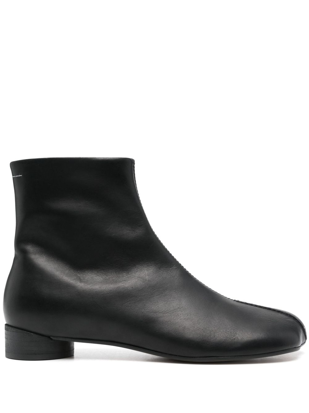 MM6 Maison Margiela leather ankle boots Black