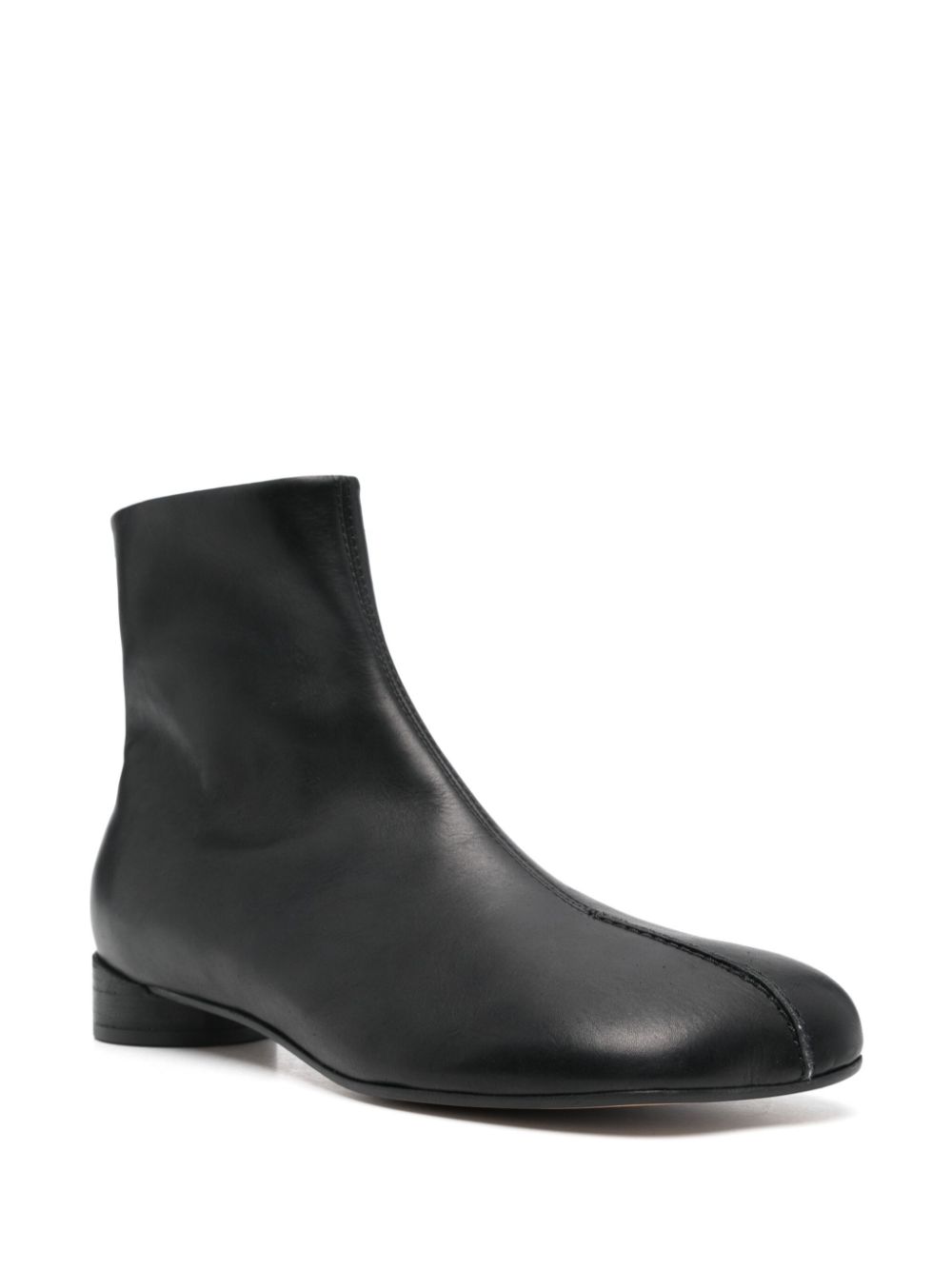 MM6 Maison Margiela leather ankle boots - Zwart