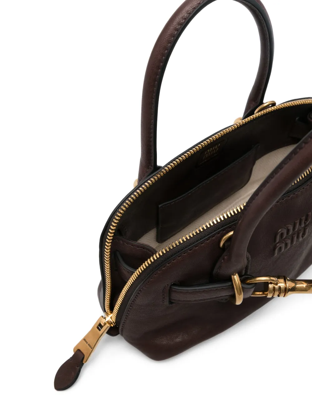 Miu Miu Aventure Cross Body Bag In Braun