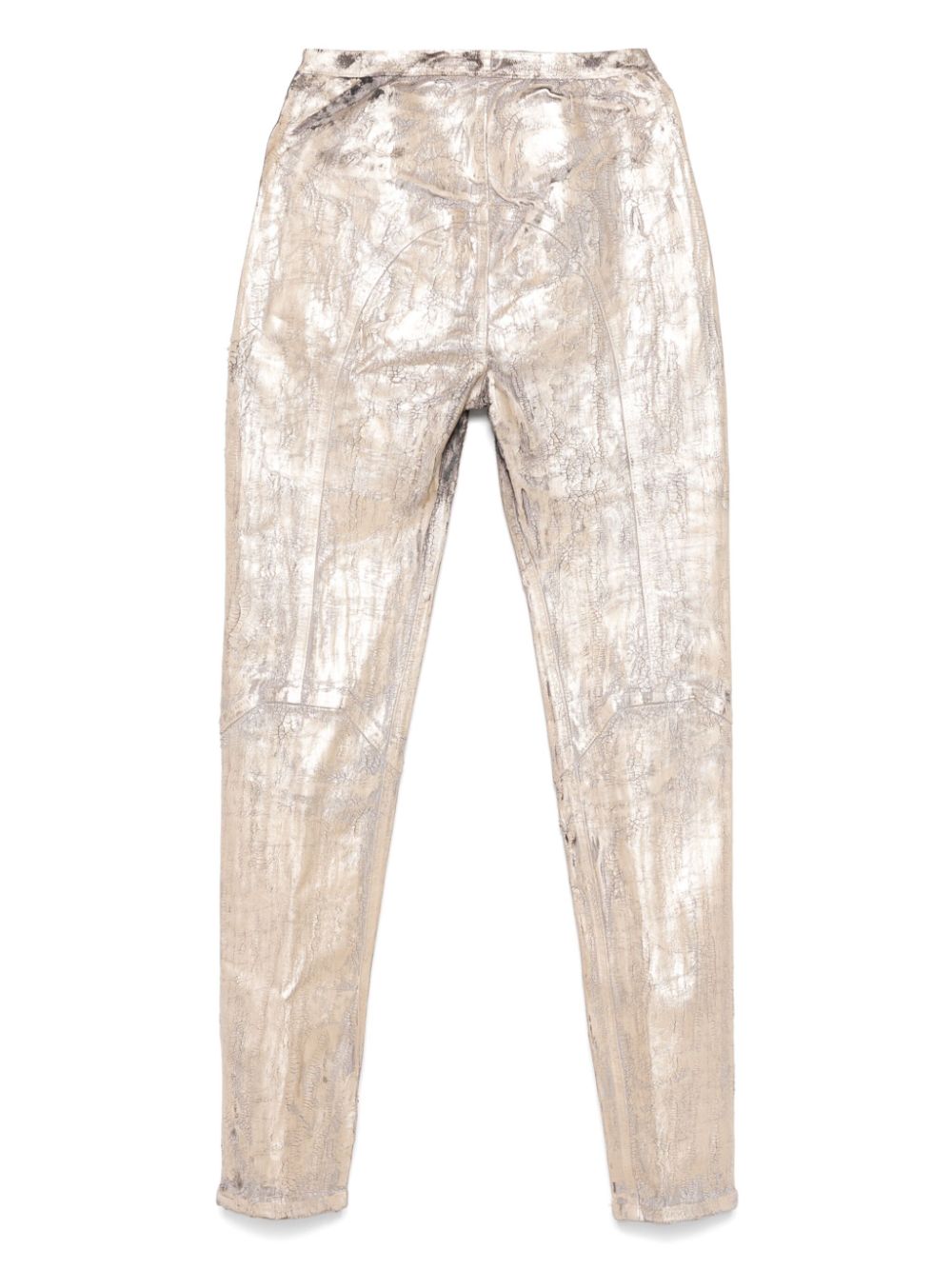 Rick Owens Broek met gebarsten effect - Goud