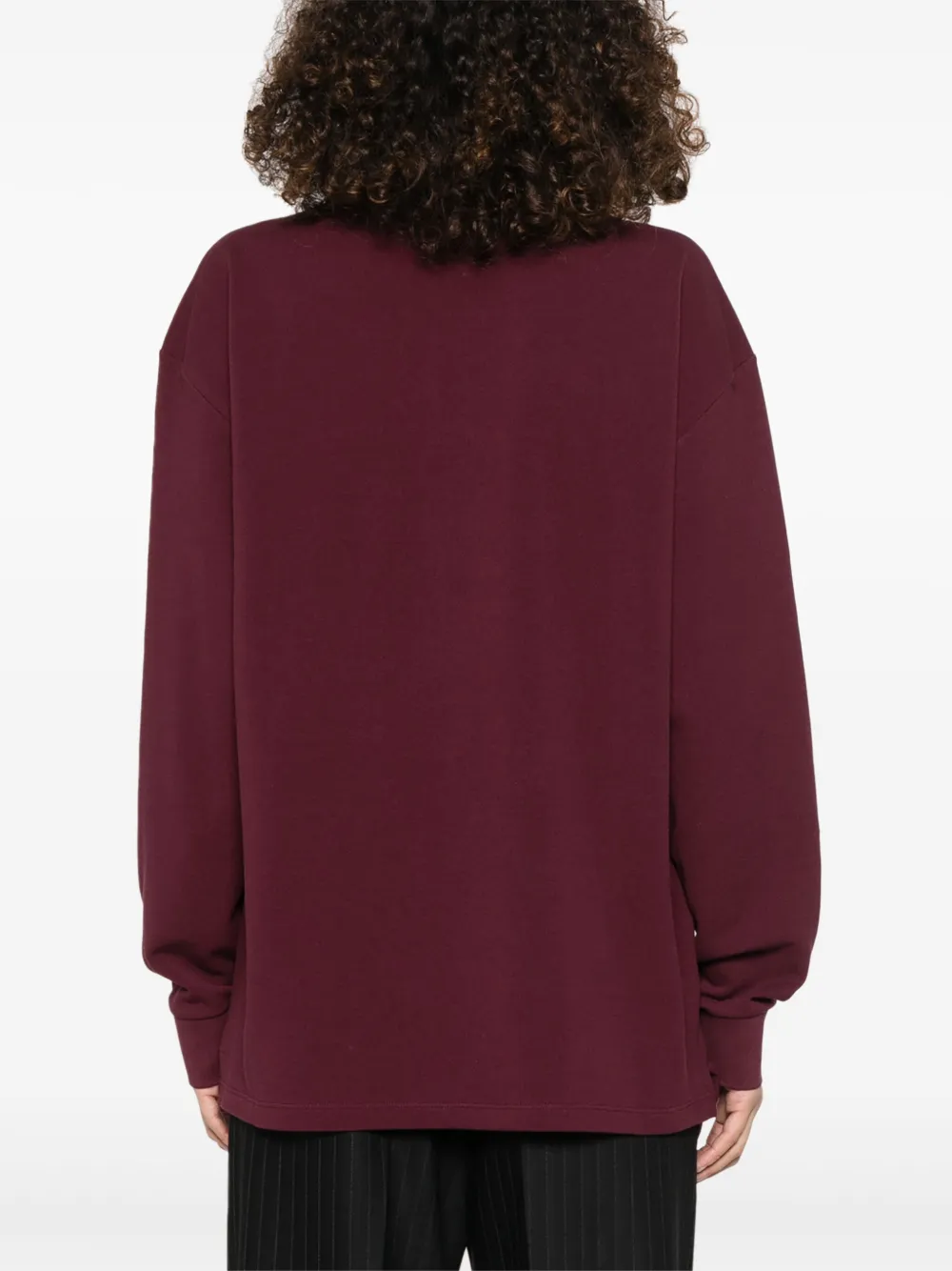 Miu Poloshirt met geborduurd logo Rood