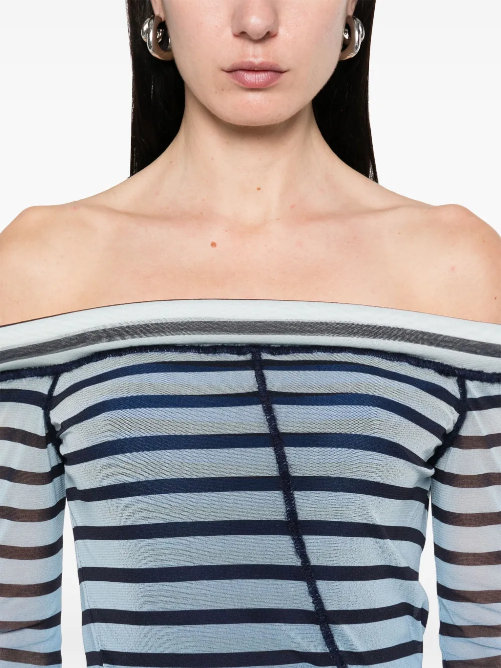 Jean Paul Gaultier Gestreepte maxi-jurk Zwart