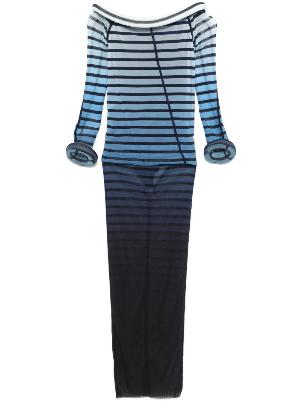 striped maxi dress