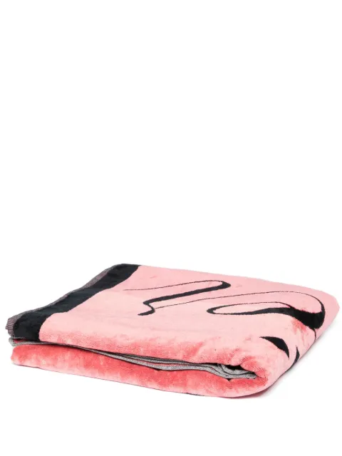 Jean Paul Gaultier logo-intarsia beach towel 