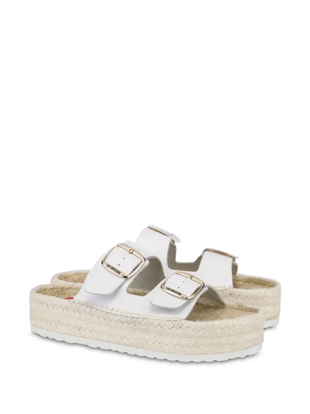 Love Moschino Espadrilles met gesp Wit