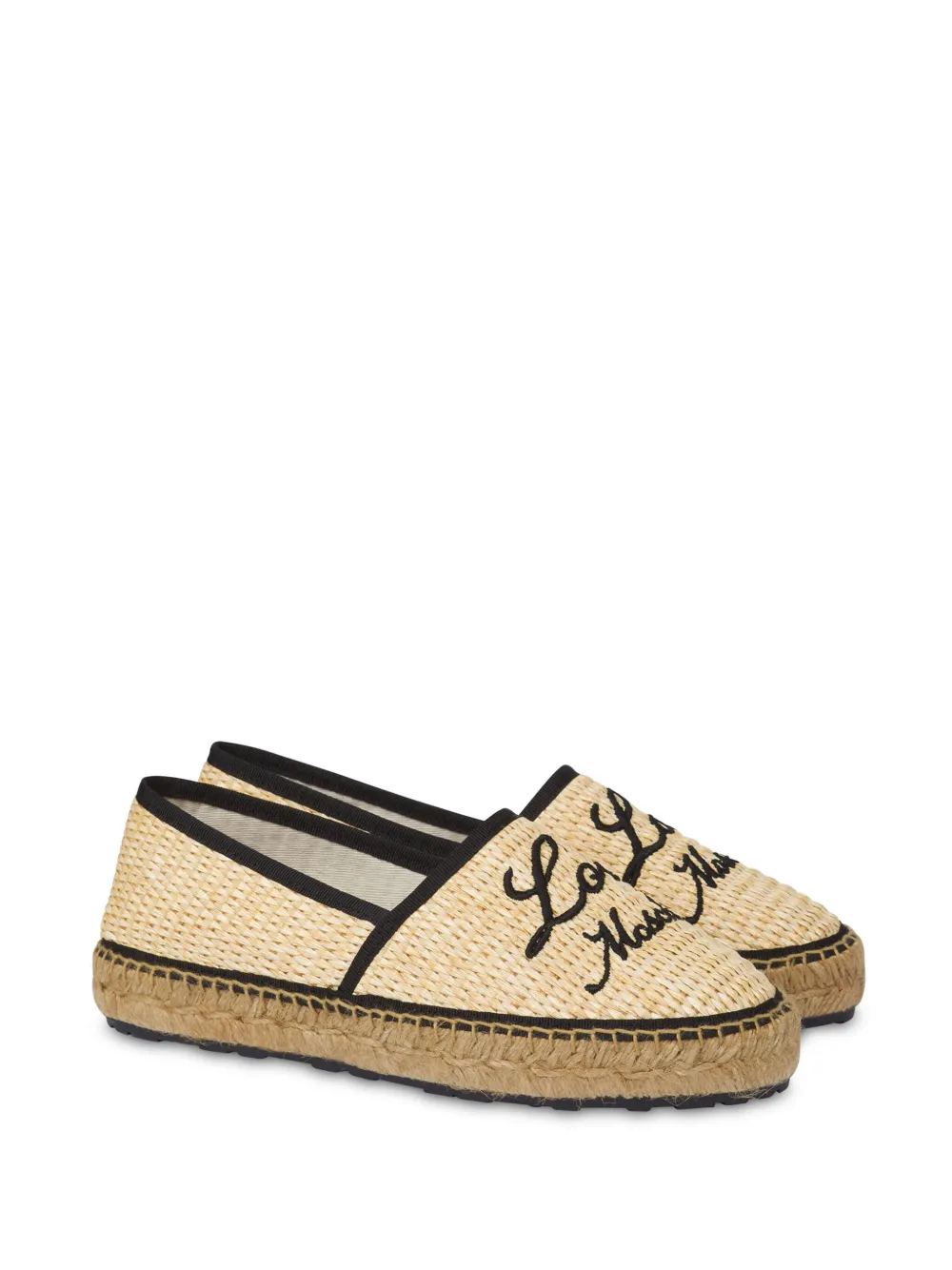 Love Moschino Espadrilles met geborduurd logo - Beige